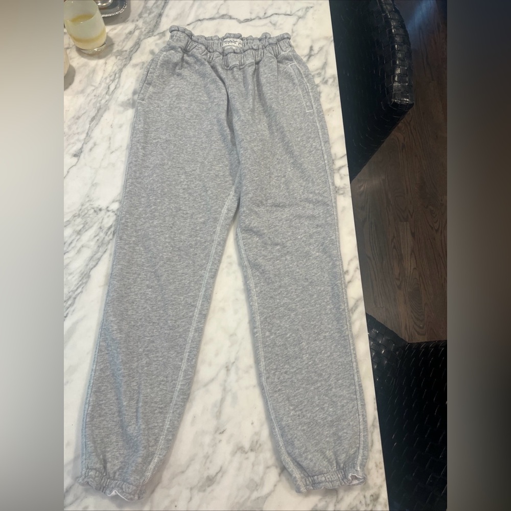 Women’s Abercrombie and Fitch Sweatpants Grey Ruffle Soft A&F Collection S small